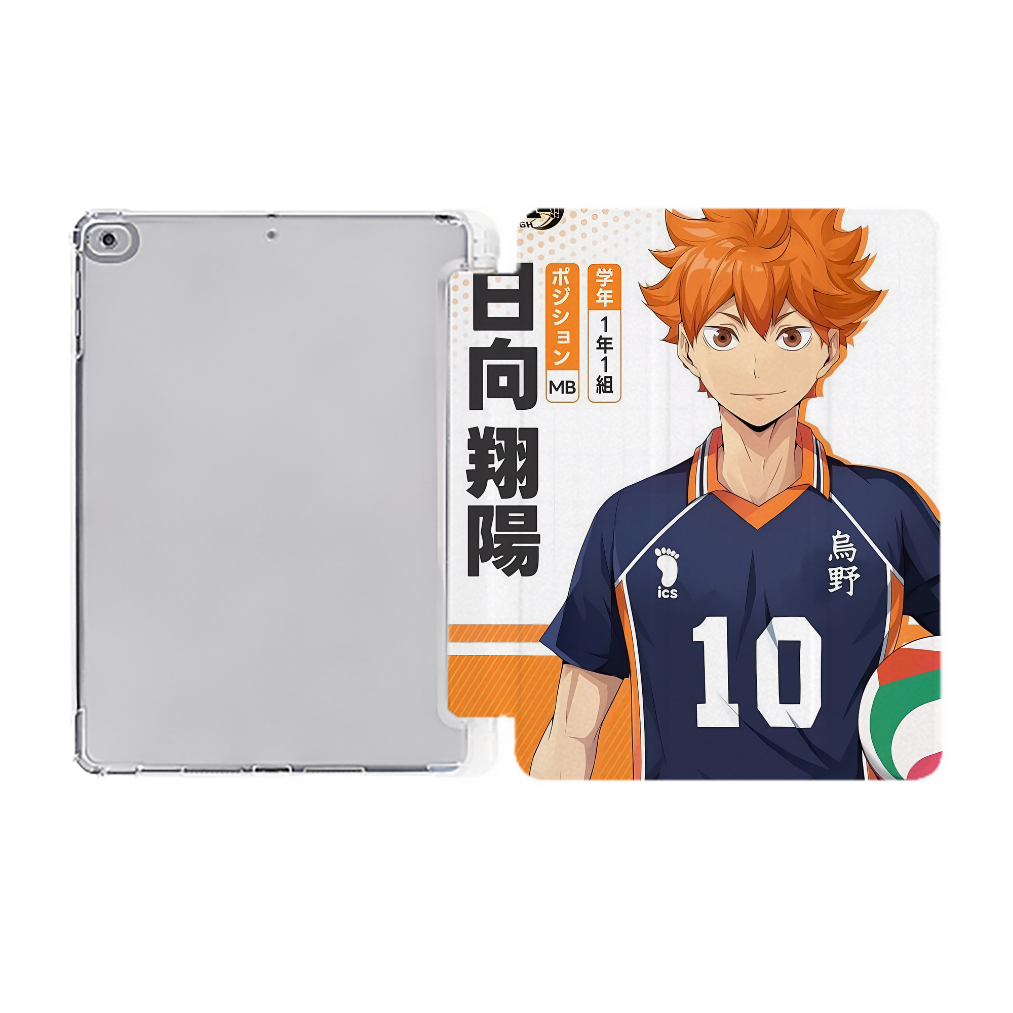 （画像用） ハイキュー!! Haikyu!! IPad ケース ペン収納付き 三つ折りスタンド PUレザー×シリコン 対応機種9.5/10.5/10.9インチ